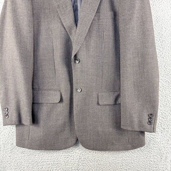 Savile Row Blazer Men 42R Gray LambsWool Suit Jacket Business Casual Wedding - Picture 4 of 14